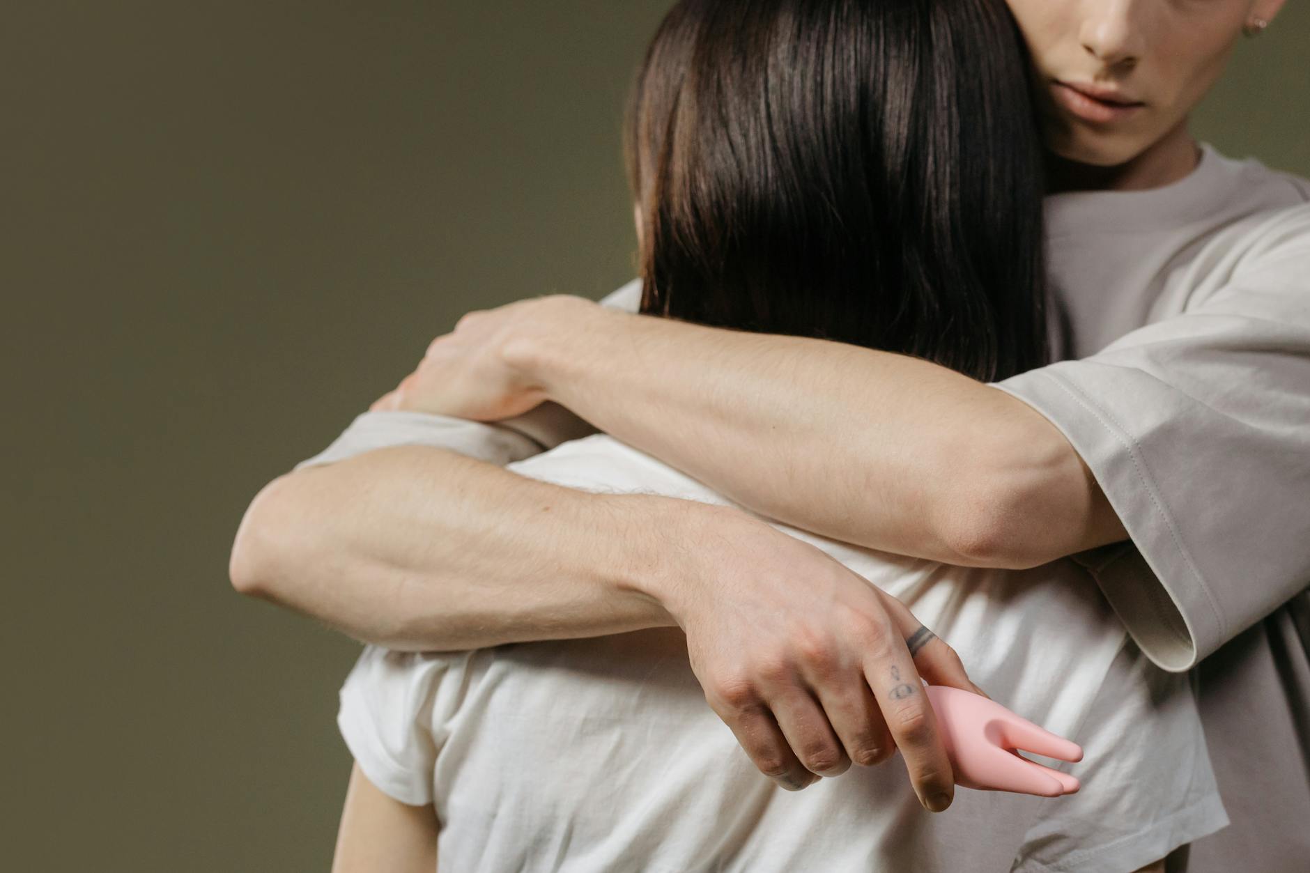 Close-up of a couple embracing, highlighting intimacy and connection after 50.